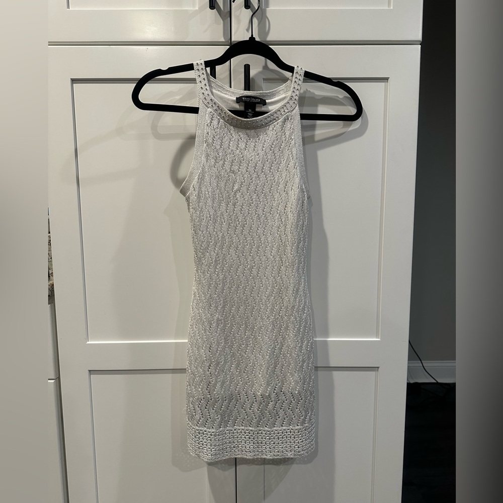 Express White Sheath Mini Dress Halter Neck Cocktail